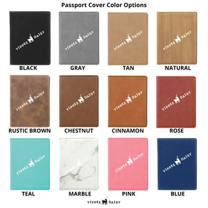 Colorful personalized passport cover with fast shipping