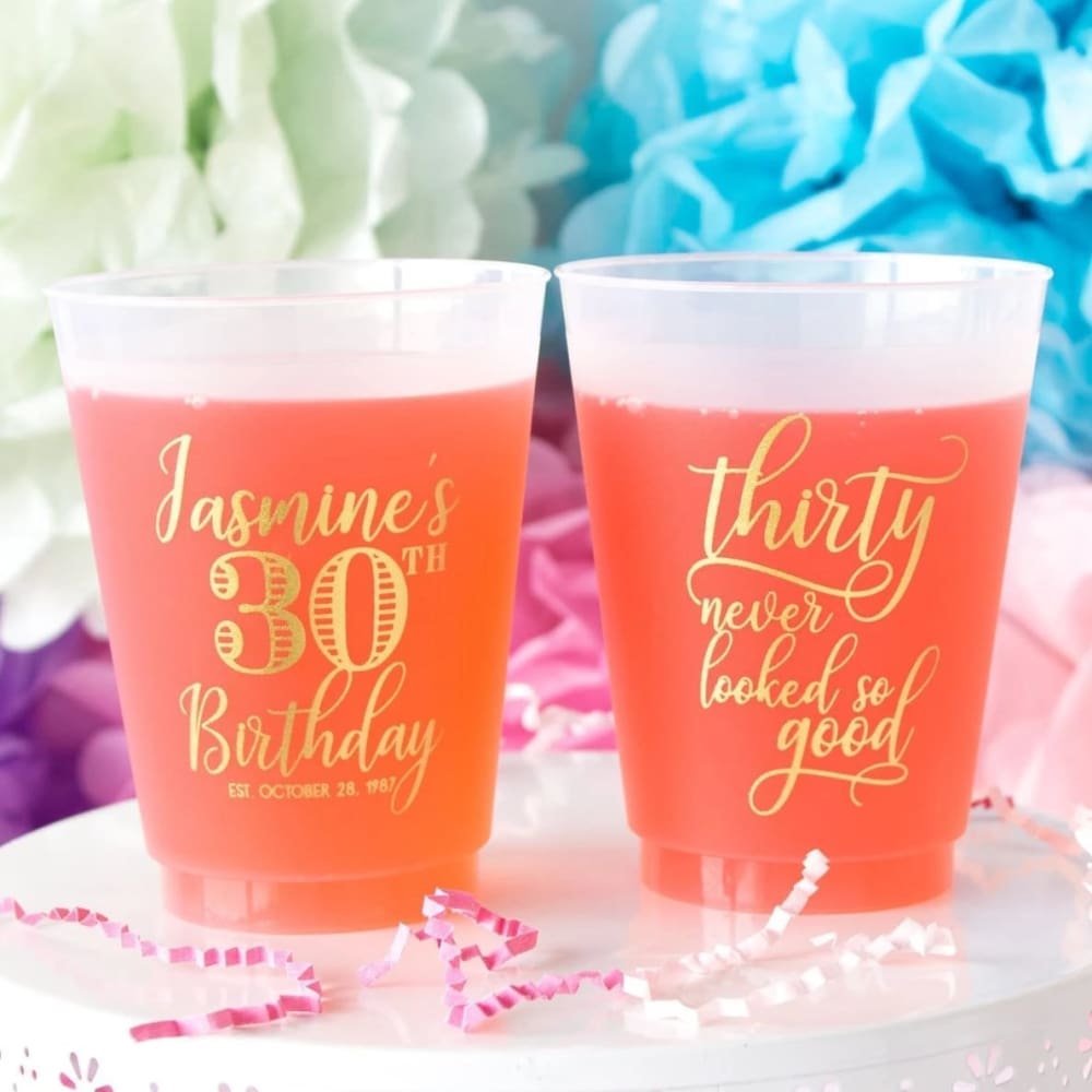 Thirty Never Looked So Good Personalized Birthday Frosted Cups - Frosted Cup