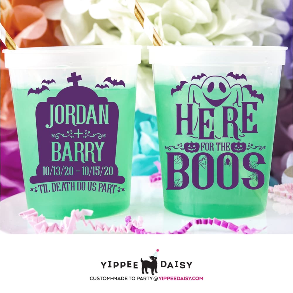 Here For The Boos Personalized Halloween Color Changing Cups - Color Changing Cup