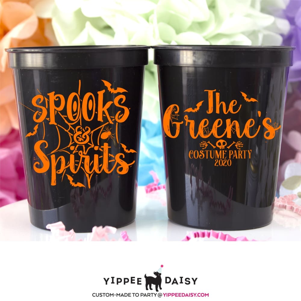 Spooks &amp; Spirits Personalized Halloween Stadium Cups - Stadium Cup
