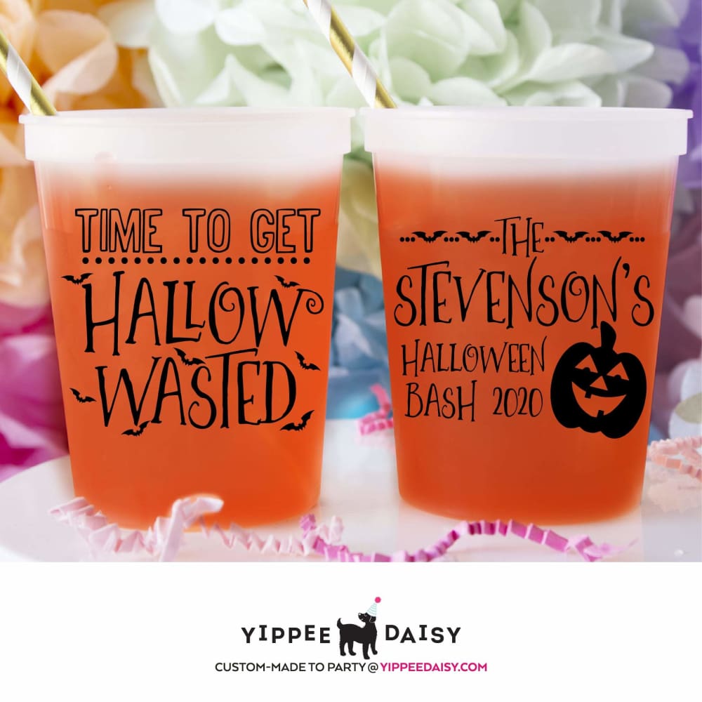 Time To Get Hallow Wasted Personalized Halloween Color Changing Cups - Color Changing Cup