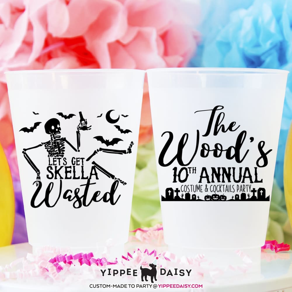 Lets Get Skella Wasted Custom Personalized Halloween Frosted Cups - Frosted Cup