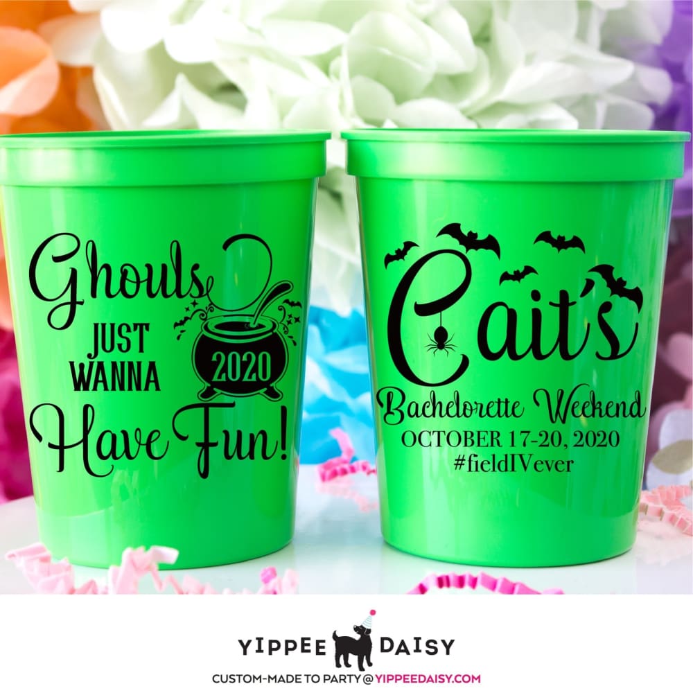 Ghouls Just Wanna Have Fun Personalized Halloween Stadium Cups - Stadium Cup