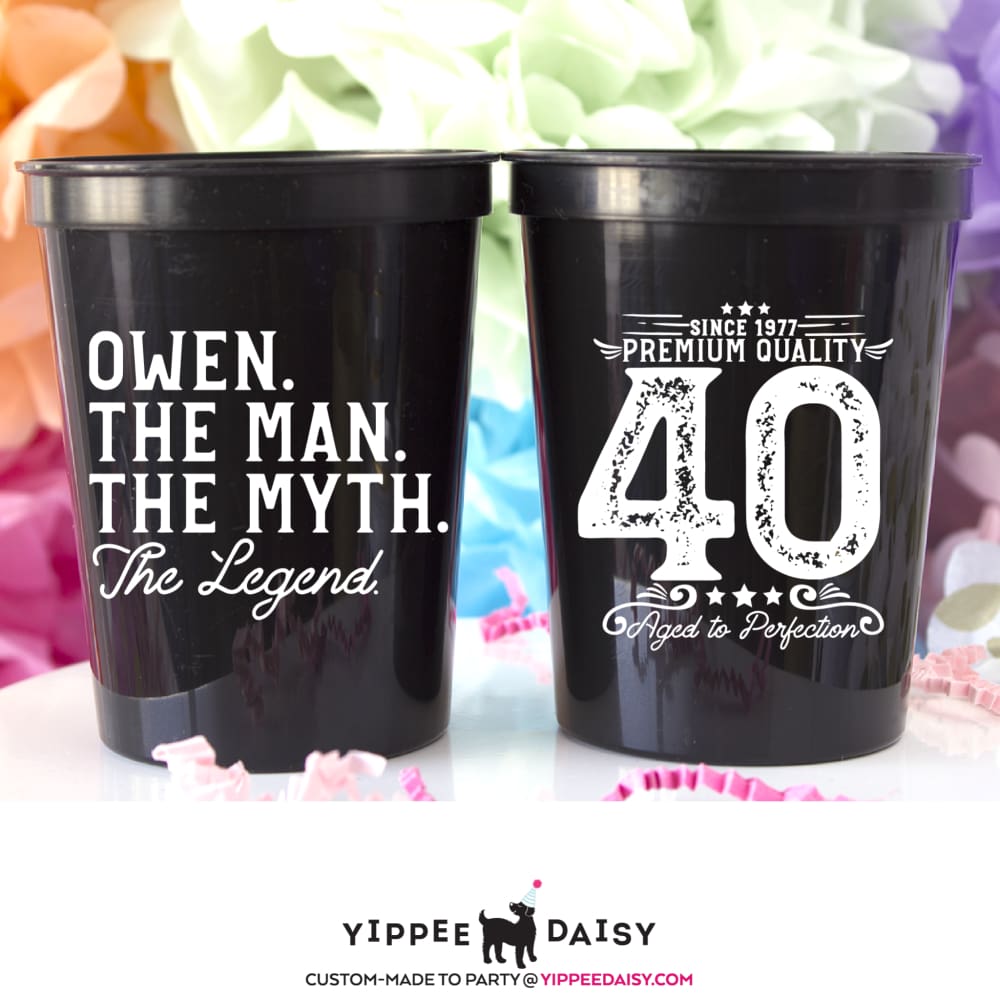 The Man. The Myth. The Legend Stadium Cups